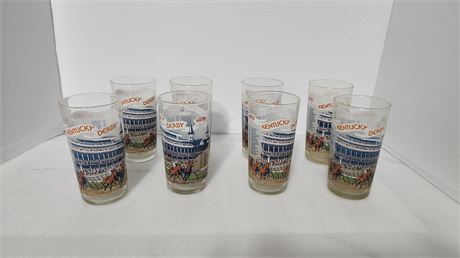 8 Kentucky Derby Glasses