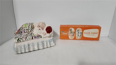 Flash Cards & Santa Candy Dish