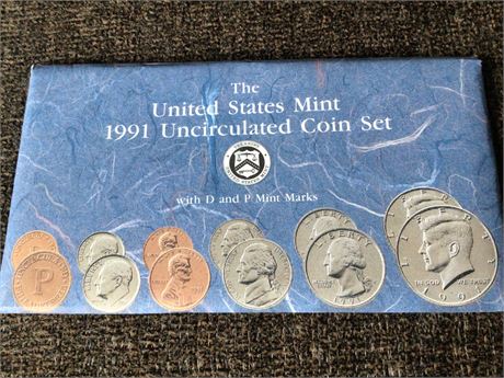 1991 Uncirculated Coin Set