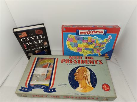 Civil War Book & 2 Educational Games