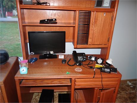 Computer Desk and Contents. -No Computer