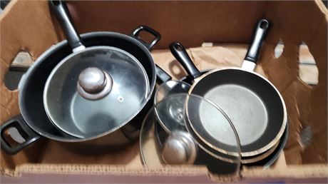 Lot Of Pots & Pans With Some Lids