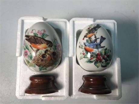 Avon Four Seasons Porcelain Eggs
