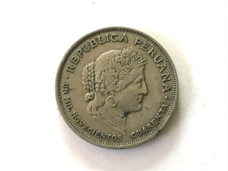 Peru 20 Centavos Coin