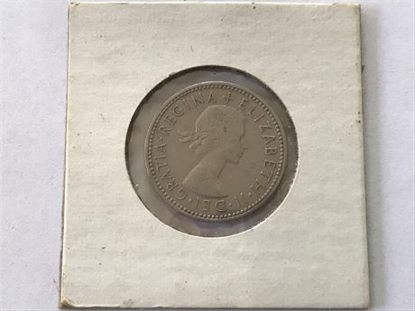 1956 Great Britain One Shilling Coin