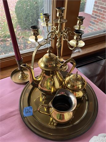 Home Decor, Collectibles, Tea Set, Candlesticks