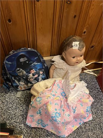 Vintage Doll and Star Wars Backpack