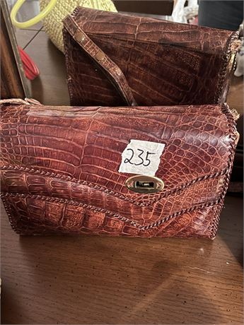 Genuine Alligator Vintage Handbag