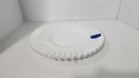 Unmarked Fenton Silver Crested Serving Platter