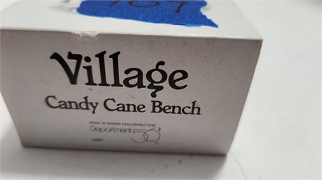 Dept.56 Heritage Village Collection. Candy cane bench