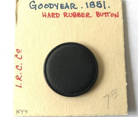 1851 Goodyear Hard Rubber Button