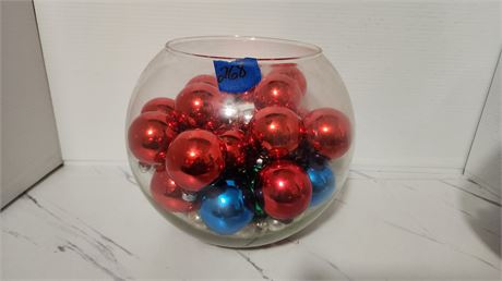 Large Fish Bowl Of Ornaments
