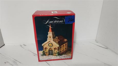 American Porcelain Light Up Church