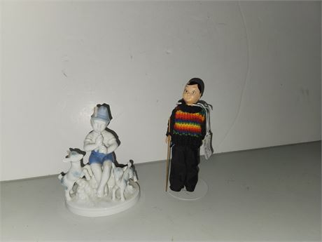 Glass Shepard Made In Germany. Vintage doll