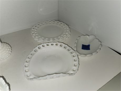 Lot Of Milk Glass