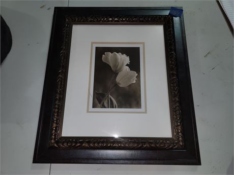 Framed Flower Painting