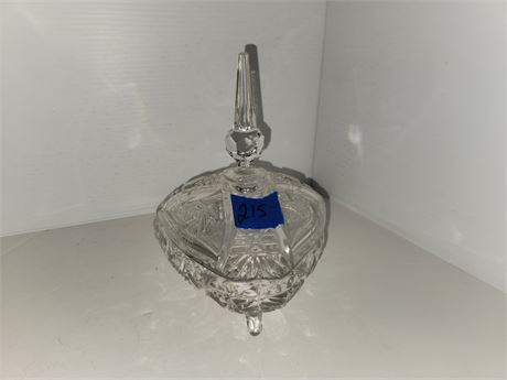 Cut Glass Candy dish With Lid. Very Pretty & Heavy
