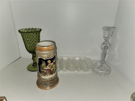 Beer Stein & Vase & Glass Corn Bread Pan