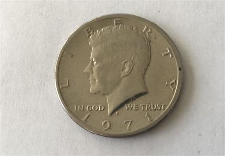 1971 US Half Dollar Coin