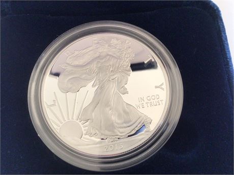2013 American Eagle Silver Dollar Uncirculated 99.9% Silver