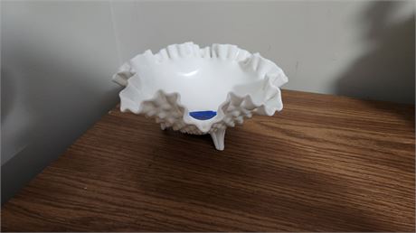 Unmarked Possibly Fenton Hobnail Milk Glass Candy Dish