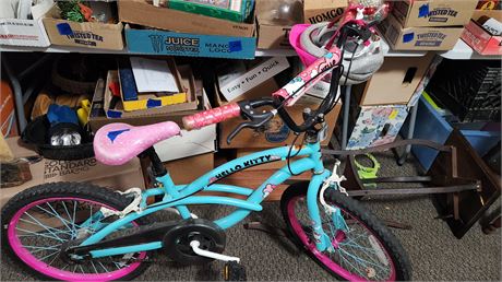 Hello Kitty Bicycle With Helmet