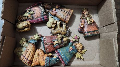 Vintage Wood Nativity Pieces