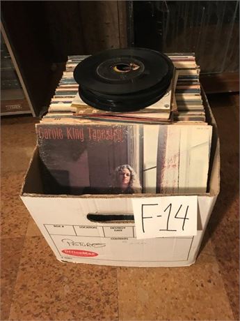 Box of Albums & 45's