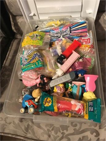 Box Lot of Pez Dispensers & Misc.