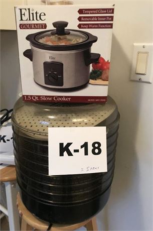 Elite 1.5Qt. Slow Cooker & Food Dehydrator
