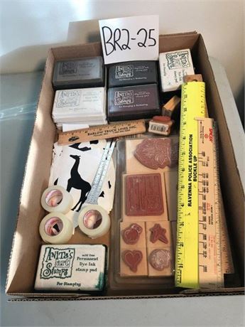 Flat of Stamps & Stamp Pads