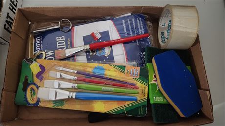 Lot Of Misc. Flag & Paintbrushes & Silverware Keychain