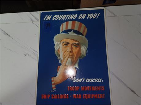 Uncle Sam Metal Sign