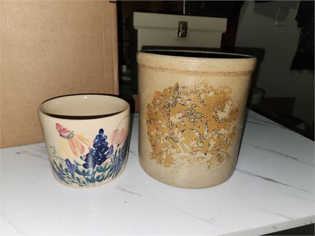 2 Small Crocks
