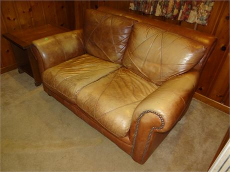 Leather Love Seat