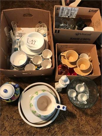 3 Box Lots of Kitchen Misc. + Misc.