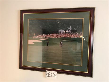 Framed Golfing Photo