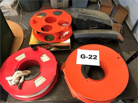 Spools of Rope, Extension Cord & Empty & Misc.