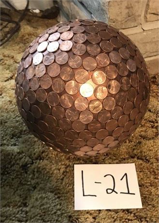 Penny Covered Bowling Ball (#1)