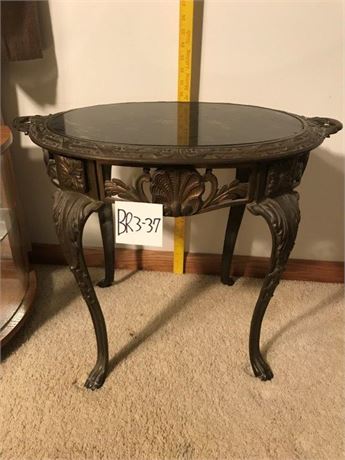 Metal Table, Marble Top?