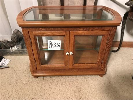 Small Wood & Glass Cabinet