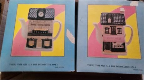 Lot Of 2 Decorative Tea Pots