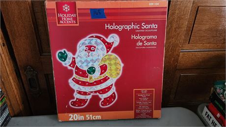 Holiday Home Accents 20in. Holographic Santa