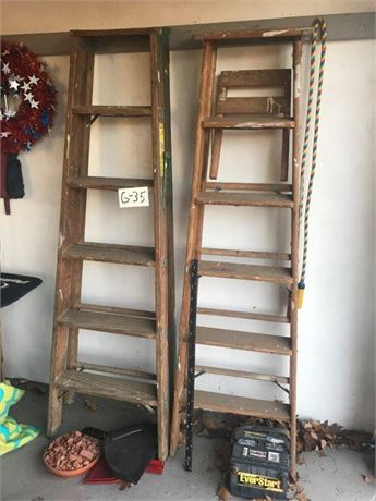 2 Wooden Ladders