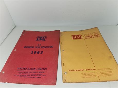 Rinshed Mason company Auto Color Specs. 1963 & 1964