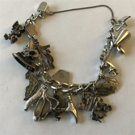Charm Bracelet (Many Stamped Sterling)