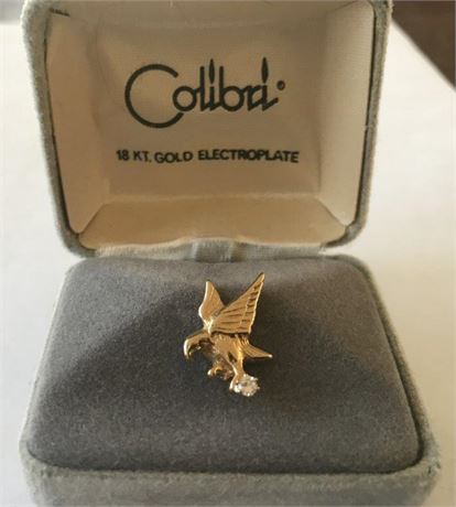 Colibri 18KT. Gold Electroplate Pin
