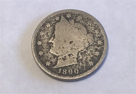 1890 US V Nickel Coin