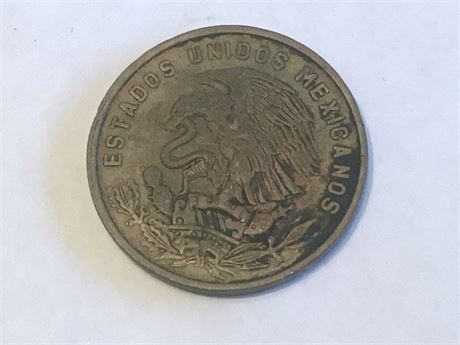 1969 Mexico 20 Centavos Coin