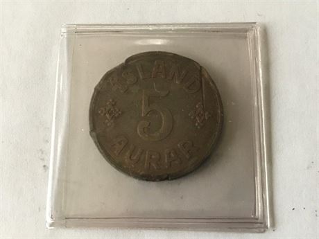 1940 Iceland 5 Aurur Coin